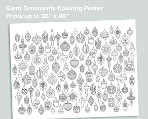 Giant Ornaments Coloring Poster