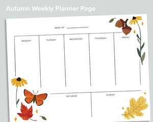 Autumn Weekly Planner Page Freebie