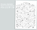 Giant Dino Alphabet Coloring Poster