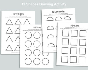 12 Shapes Drawing Activity Freebie