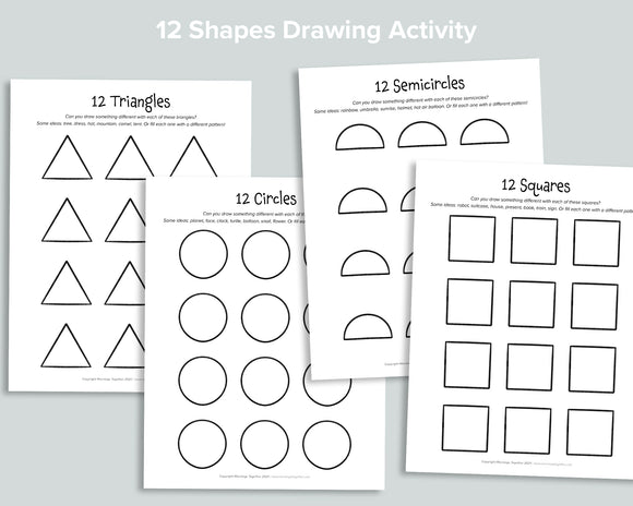 12 Shapes Drawing Activity Freebie