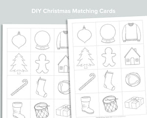 DIY Christmas Matching Cards Freebie