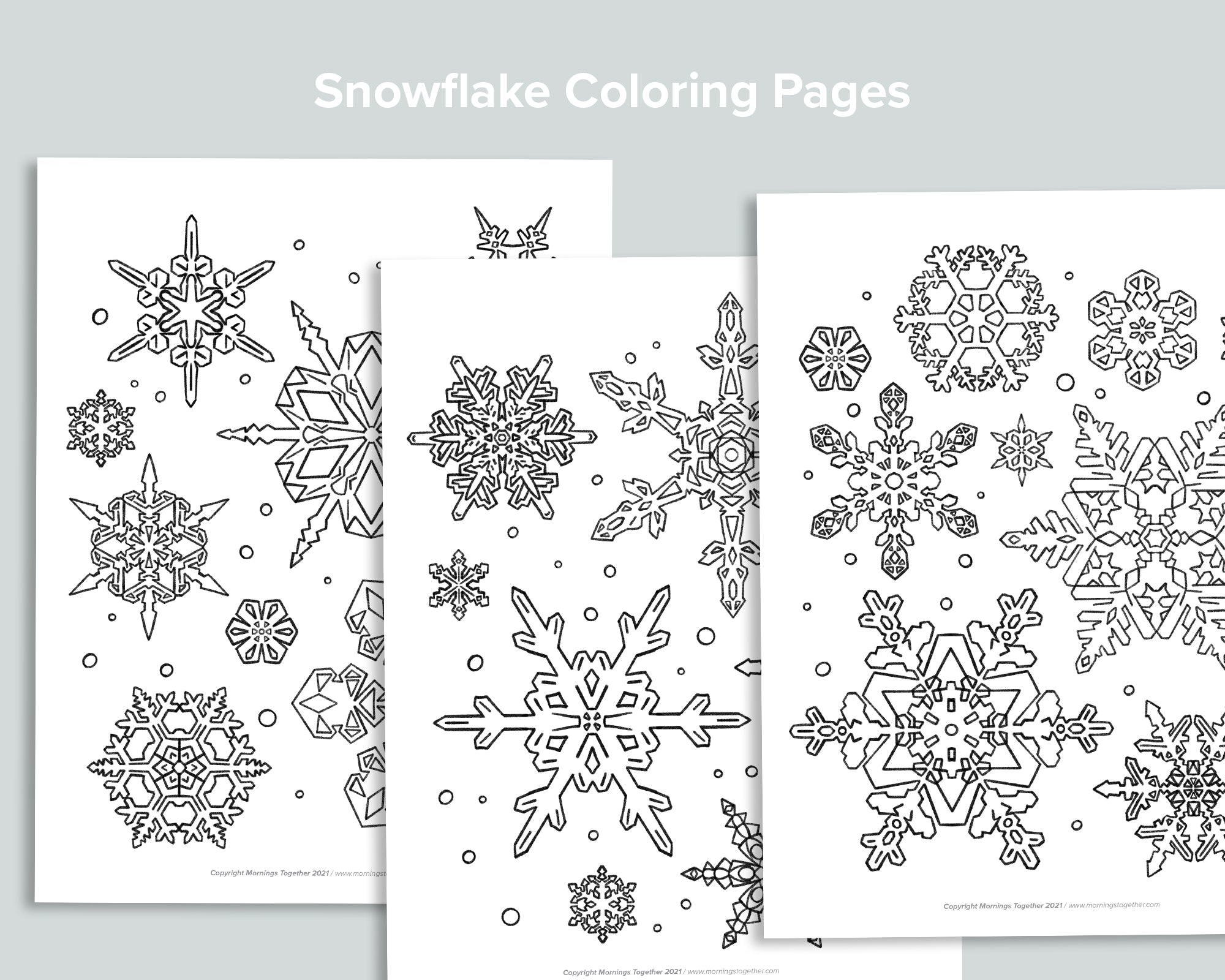 Snowflake Coloring Pages Freebie