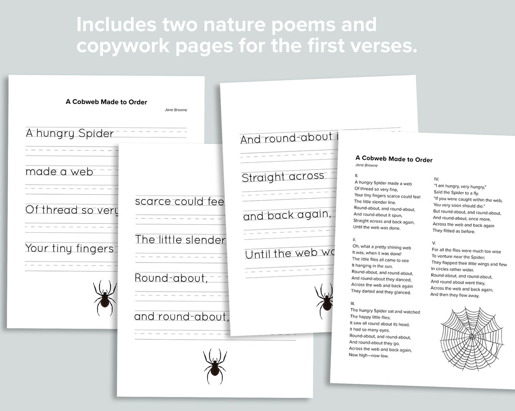 Nature Poems Copywork Freebie