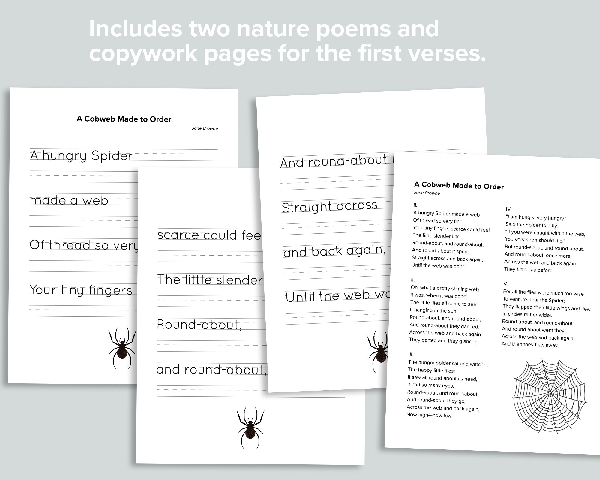 Nature Poems Copywork Freebie