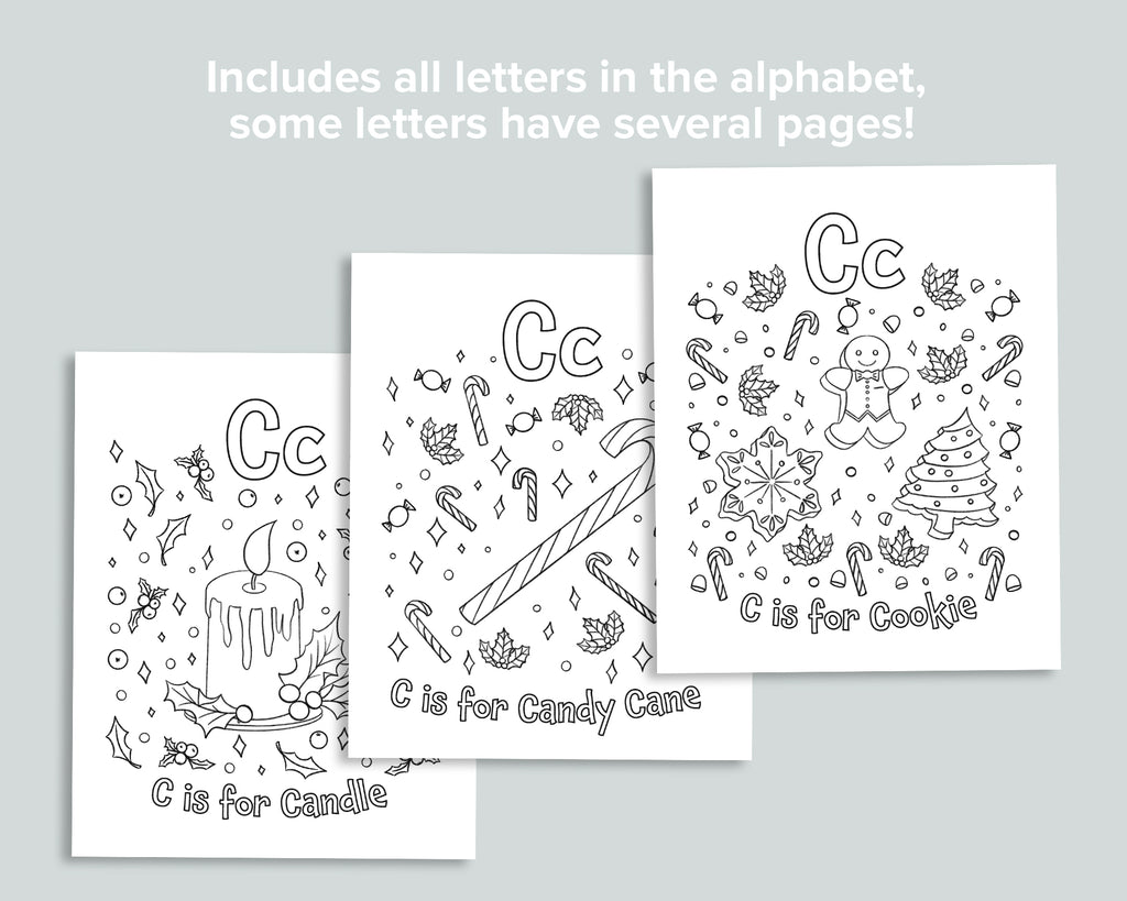 Christmas ABC Coloring Book