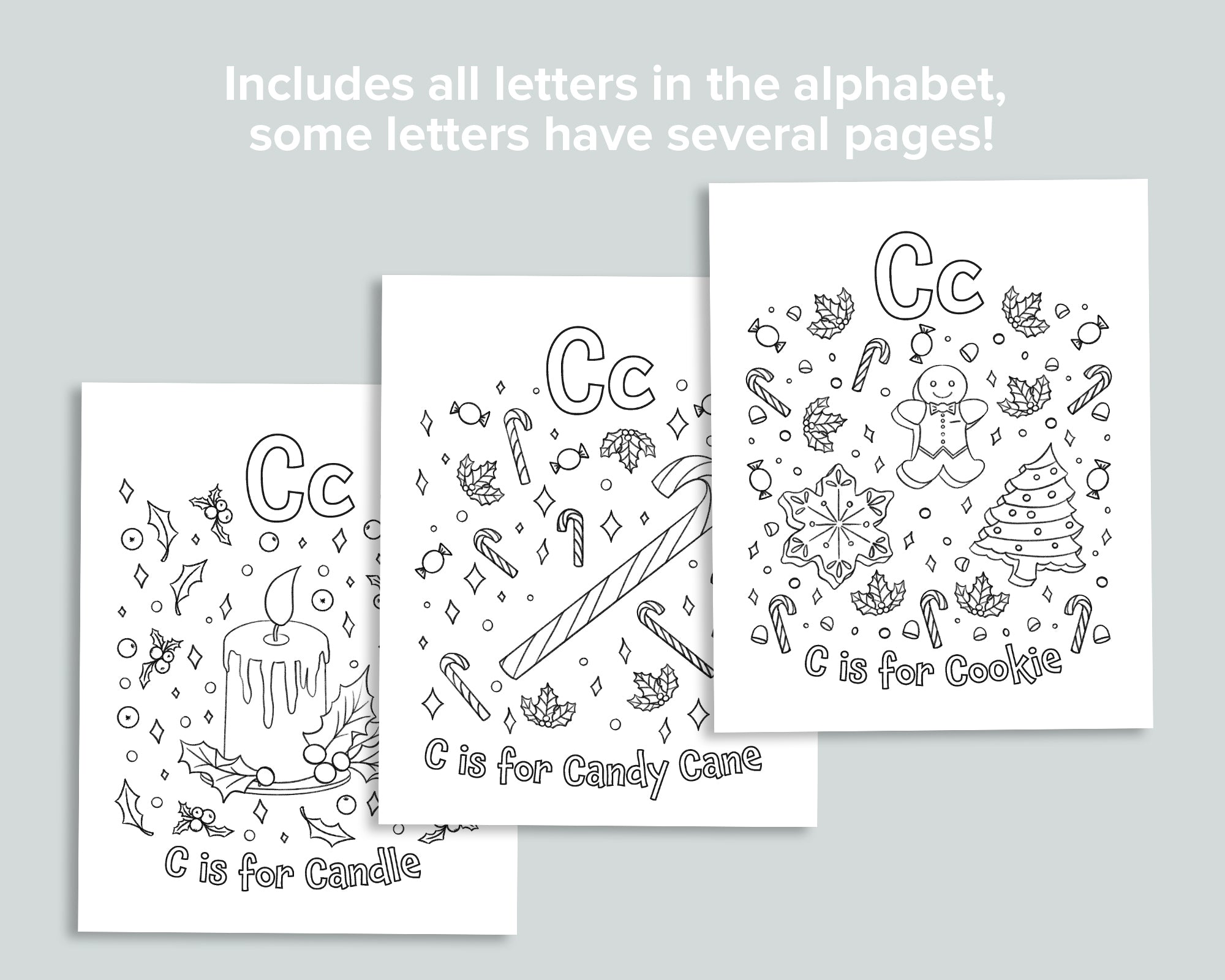 Christmas ABC Coloring Book
