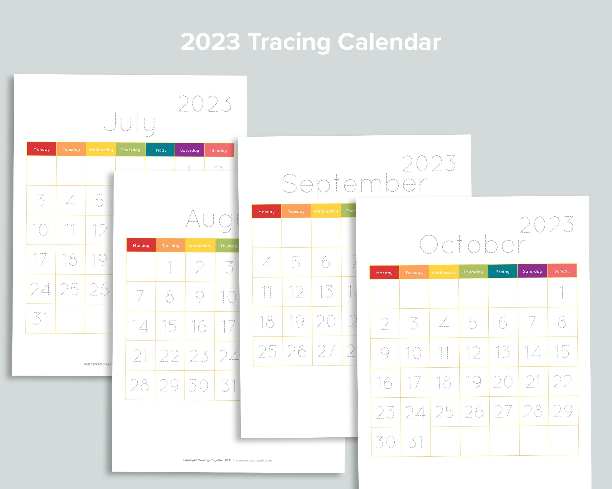 Preschool Calendar Tracing Pages 2023 – Mornings Together preschool-calendar-tracing-pages-2023-mornings-together