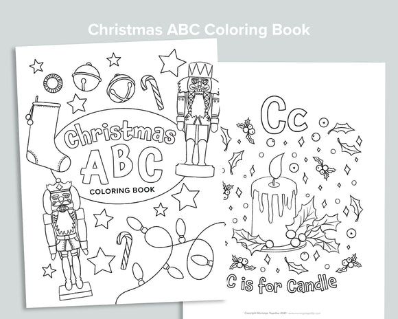 Christmas ABC Coloring Book