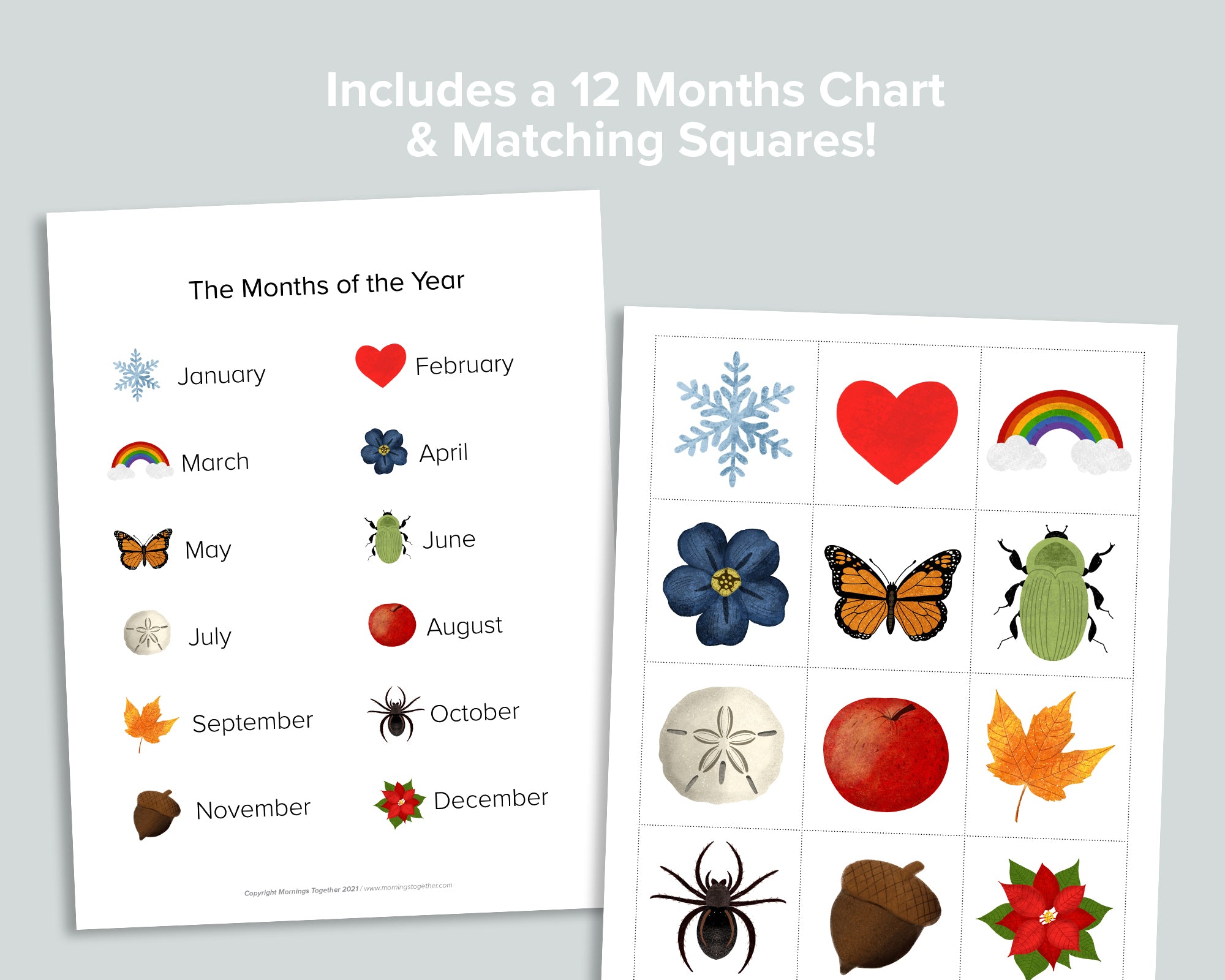 12 Months of Count and Clip Cards