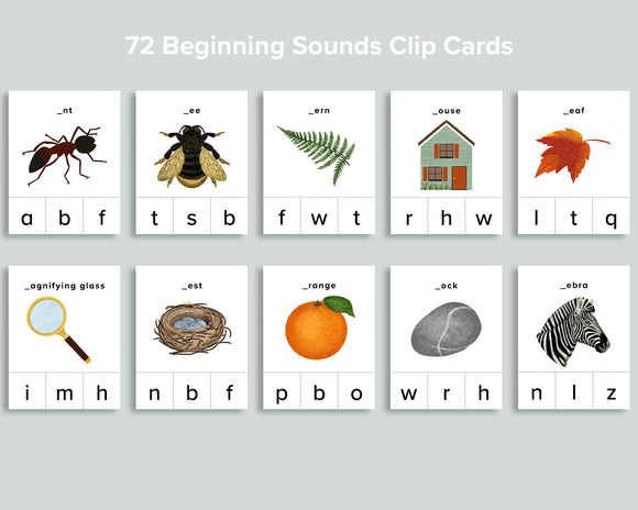 Beginning Sounds Clip Cards