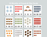 12 Months of Count and Clip Cards