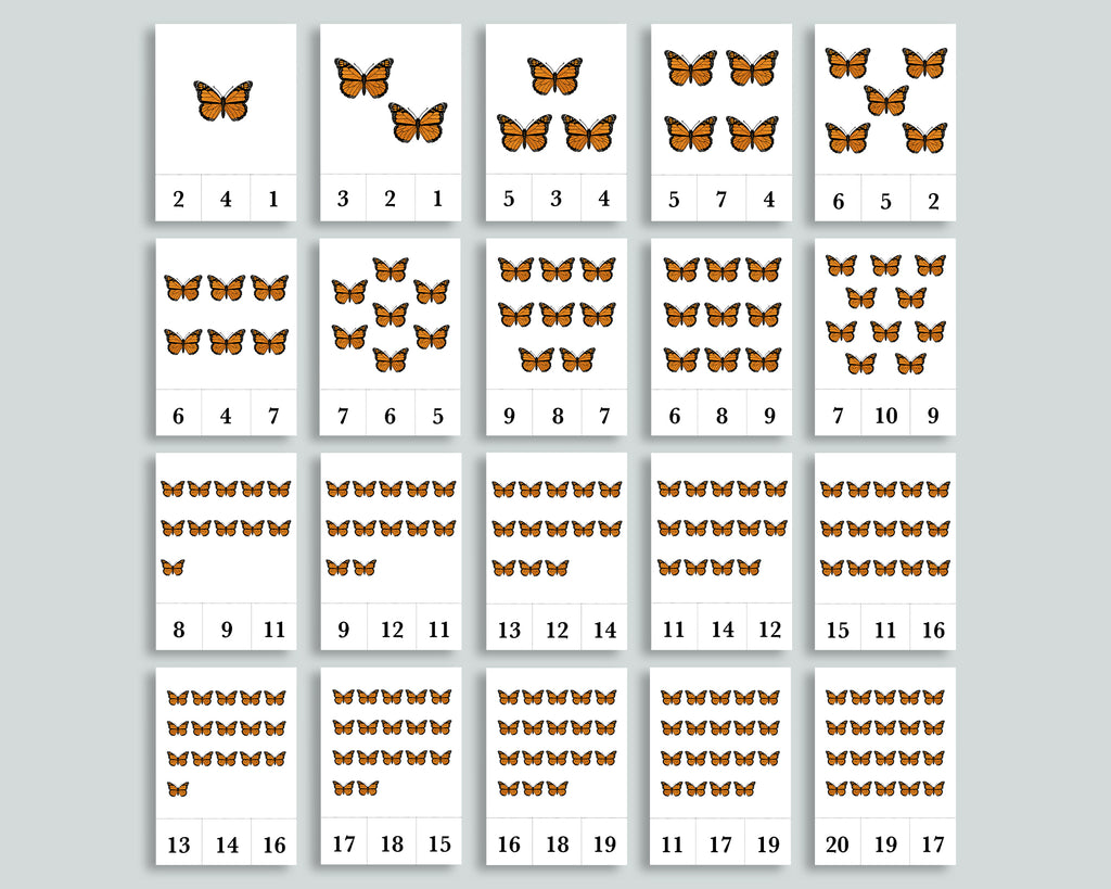 12 Months of Count and Clip Cards