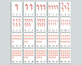 Candy Cane Count and Clip Cards