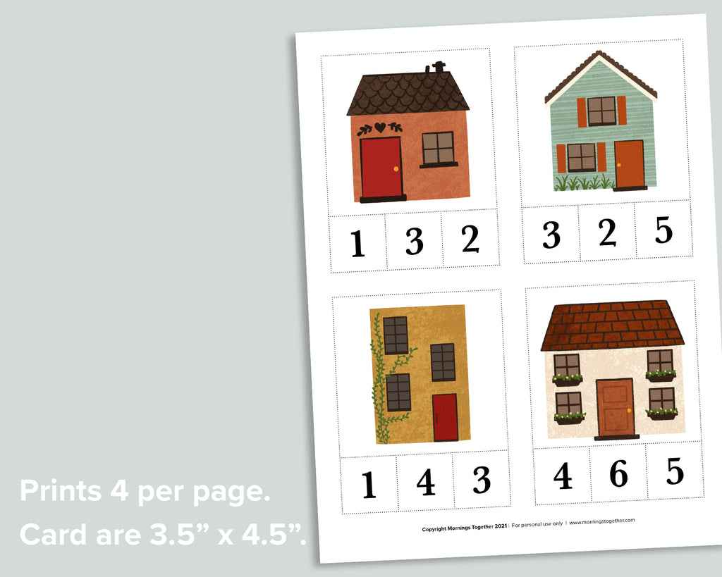 Window Count & Clip Cards 1-10