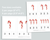 Candy Cane Count and Clip Cards