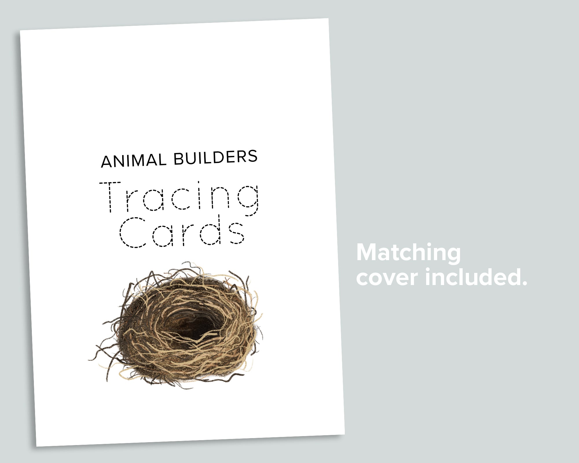 Animal Builders Tracing Cards Freebie