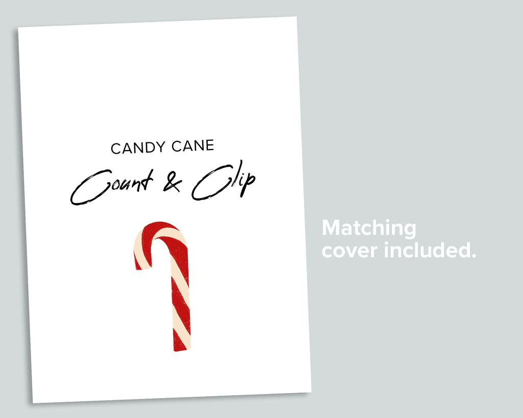 Candy Cane Count and Clip Cards