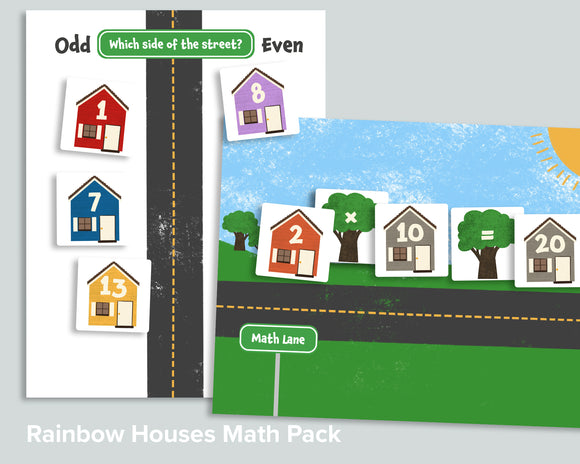 Rainbow Houses Math Pack