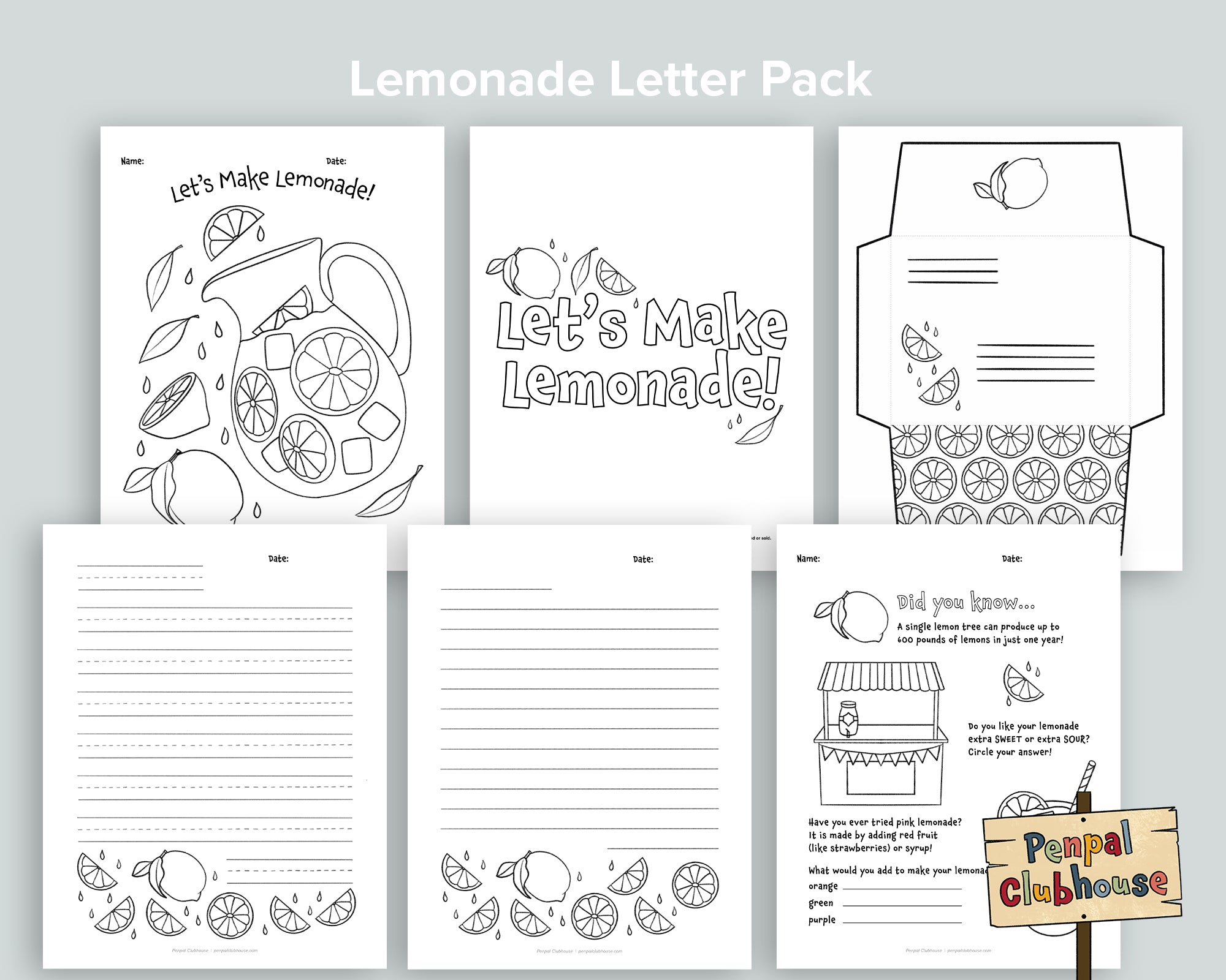 Lemonade Letter Pack