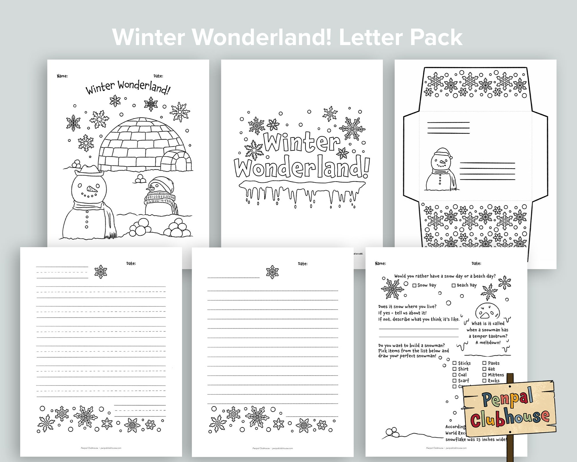 Winter Wonderland Letter Pack