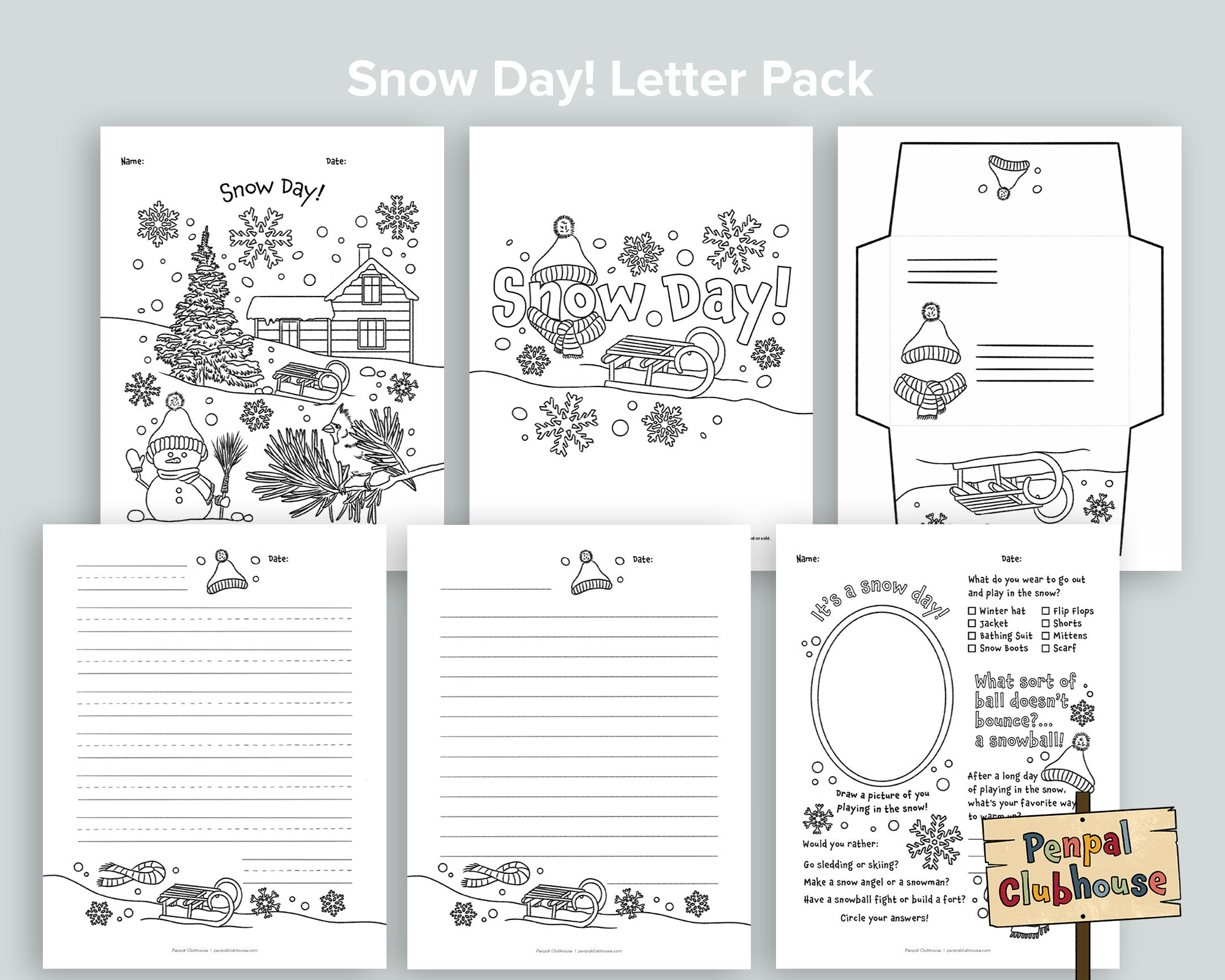 Snow Day Letter Pack