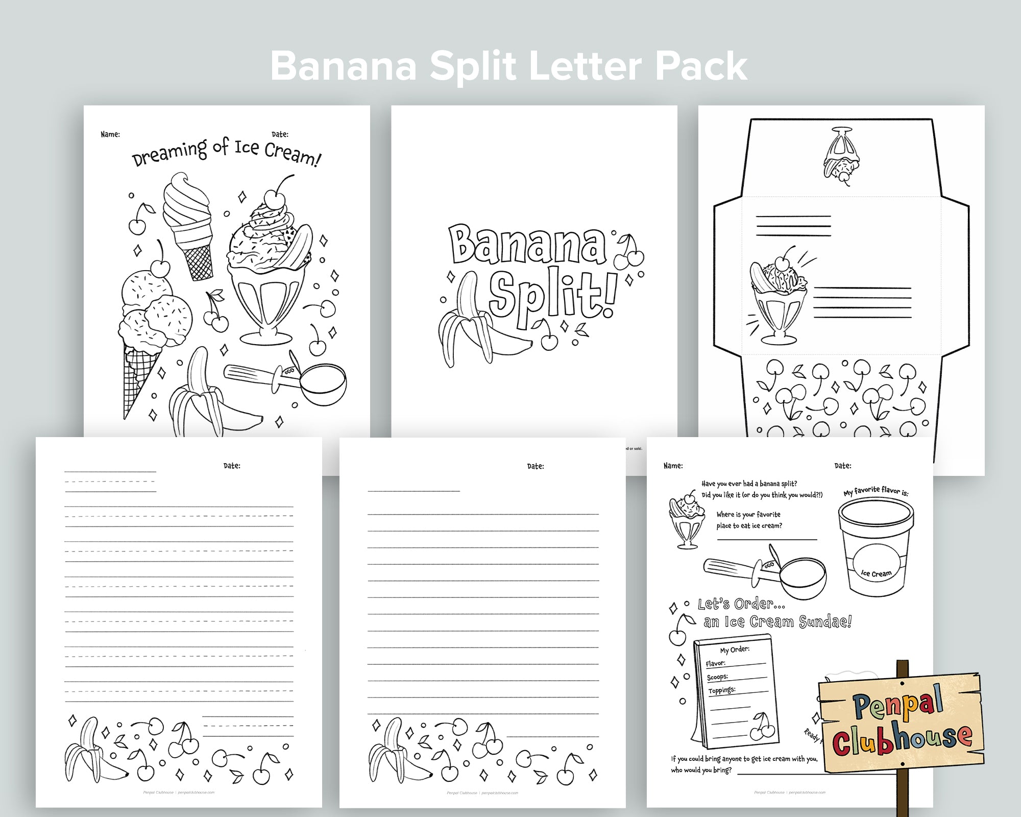 Banana Split Letter Pack