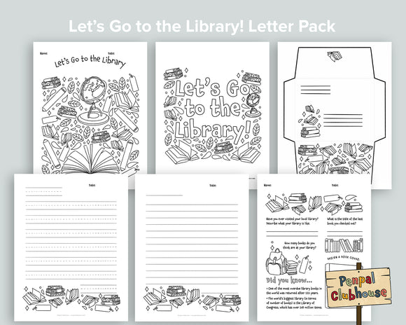 Let's Go to the Library Letter Pack