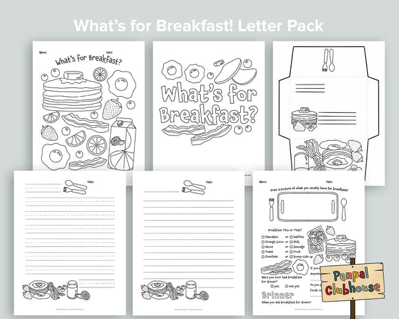 What's for Breakfast Letter Pack