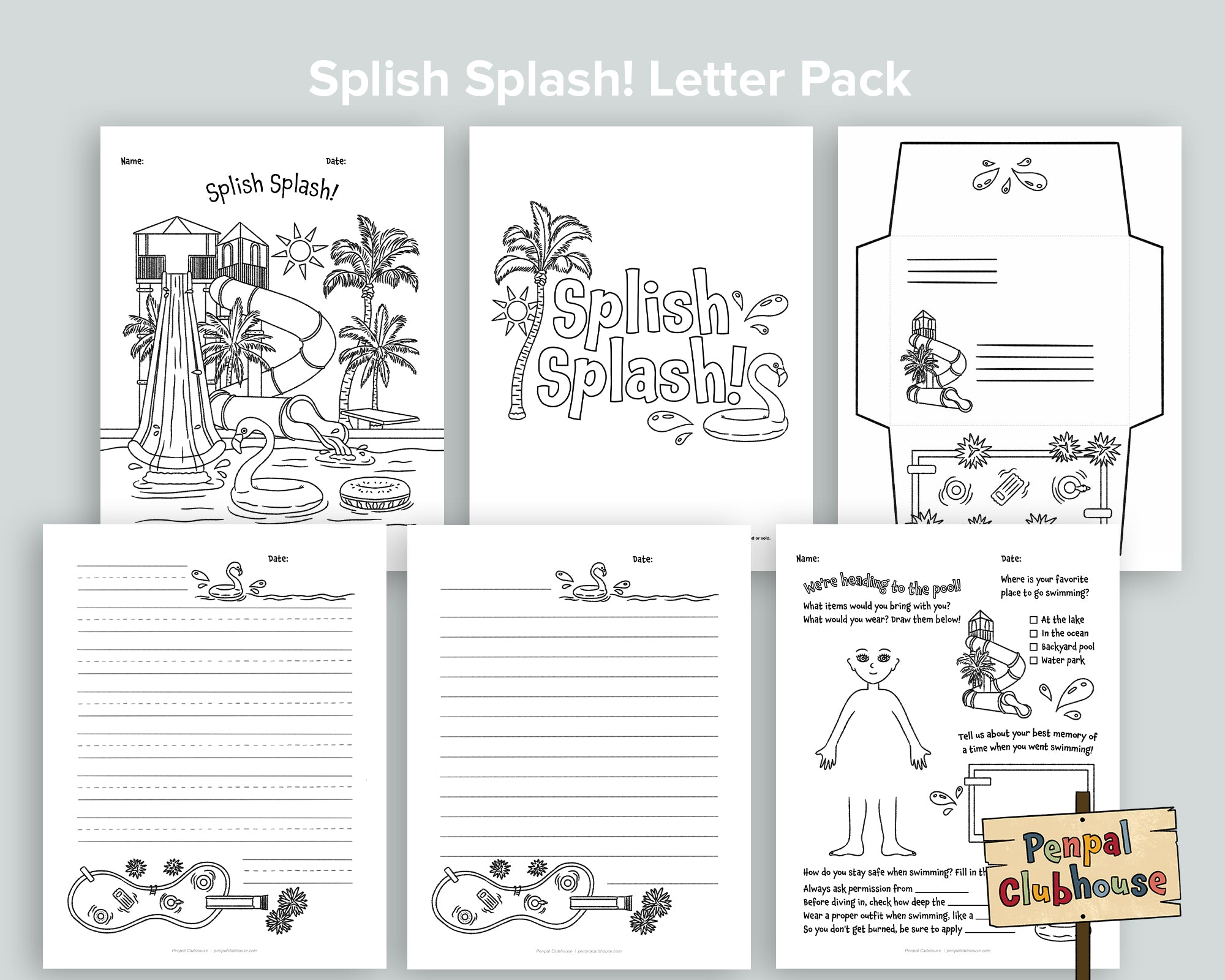 Splish Splash Day Letter Pack