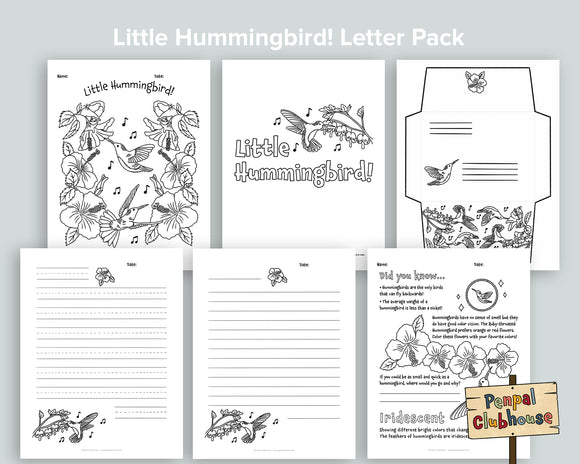 Little Hummingbird Letter Pack