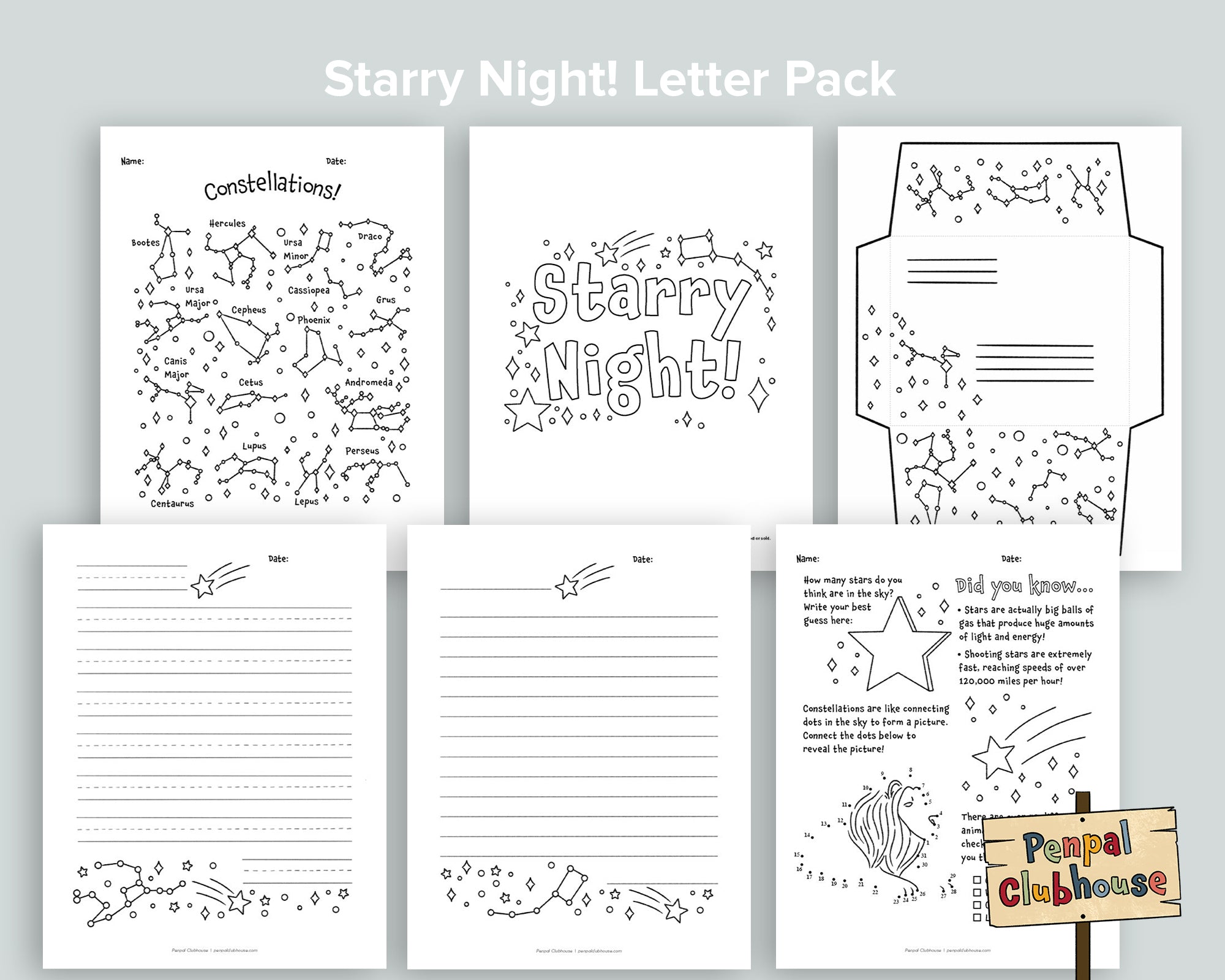 Starry Night Letter Pack
