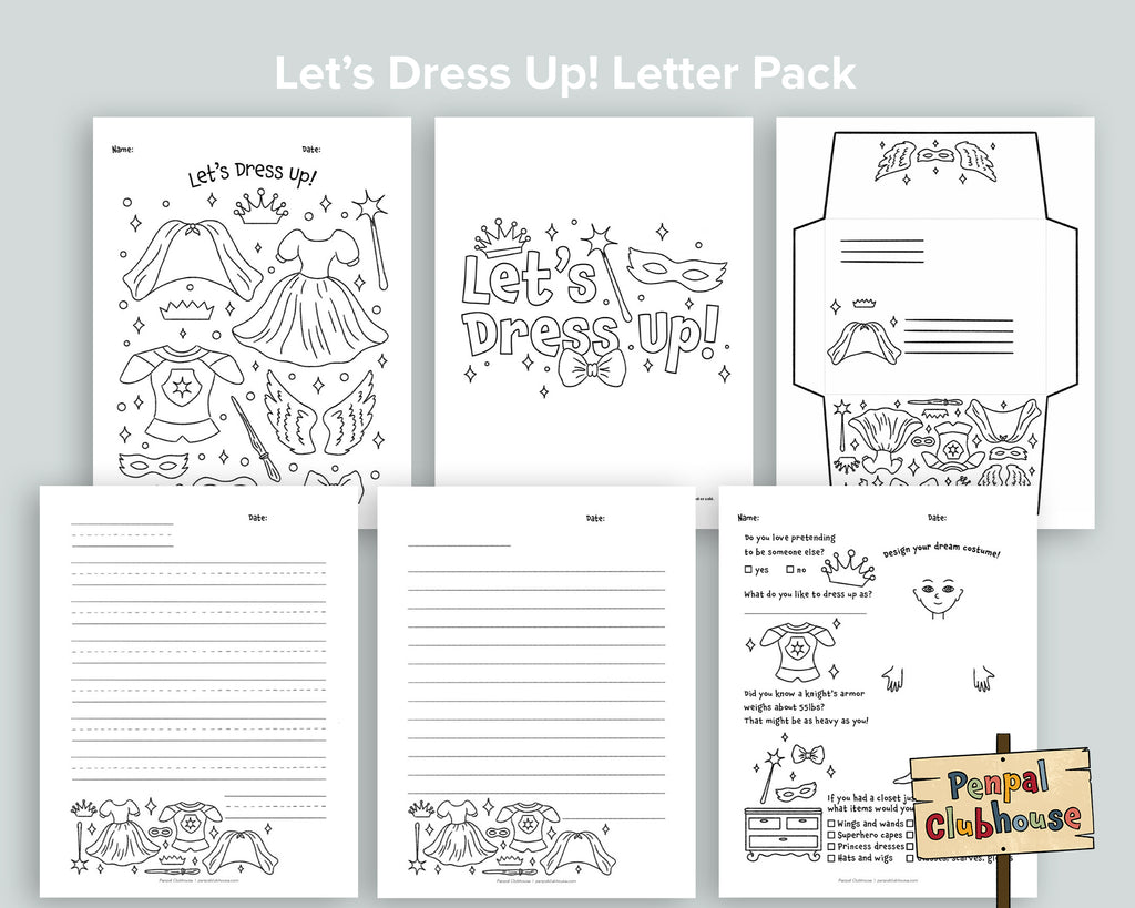 Let's Dress Up! Letter Pack