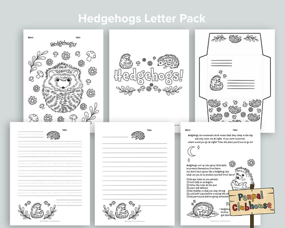 Hedgehogs Letter Pack