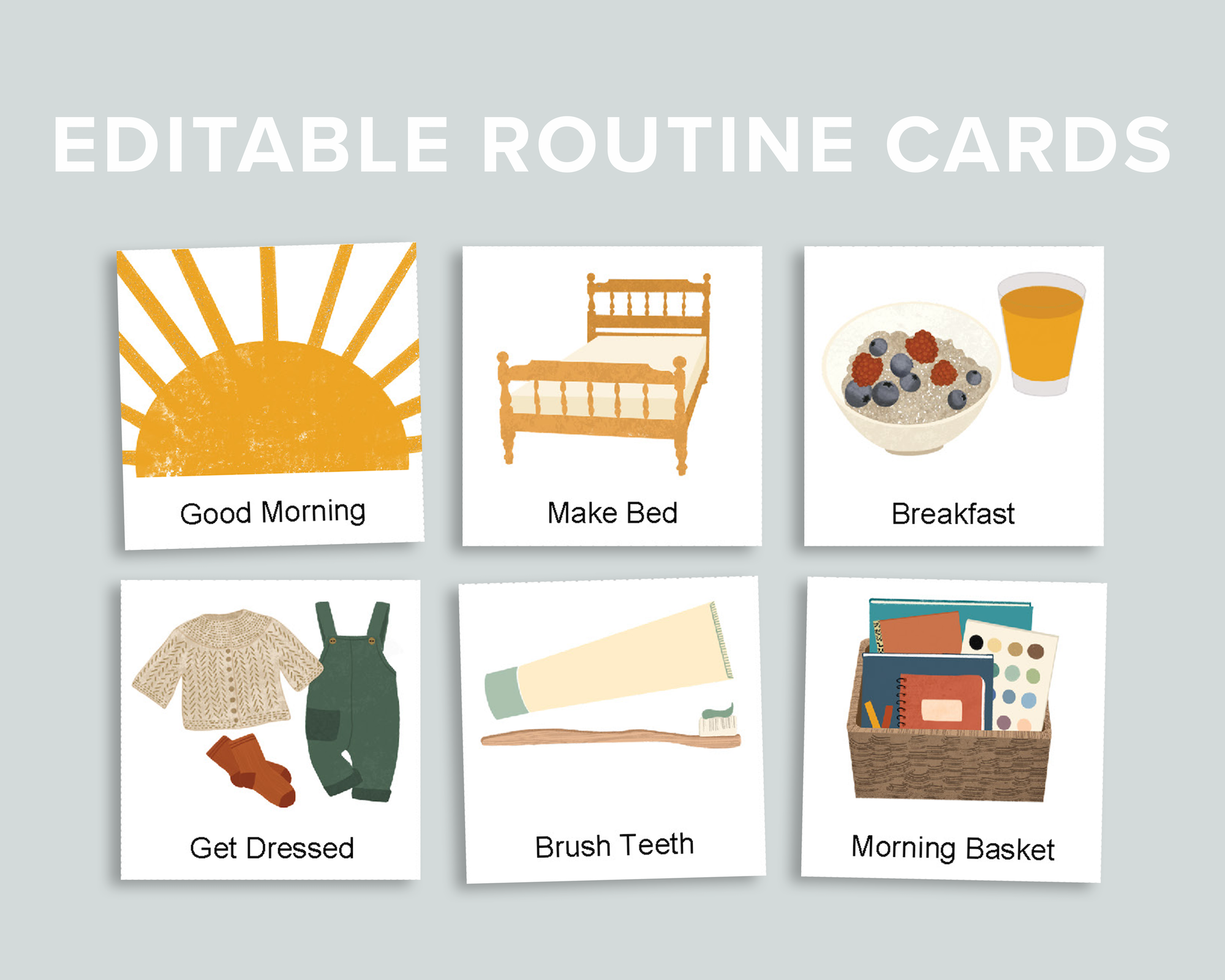 Editable Daily Rhythm Cards