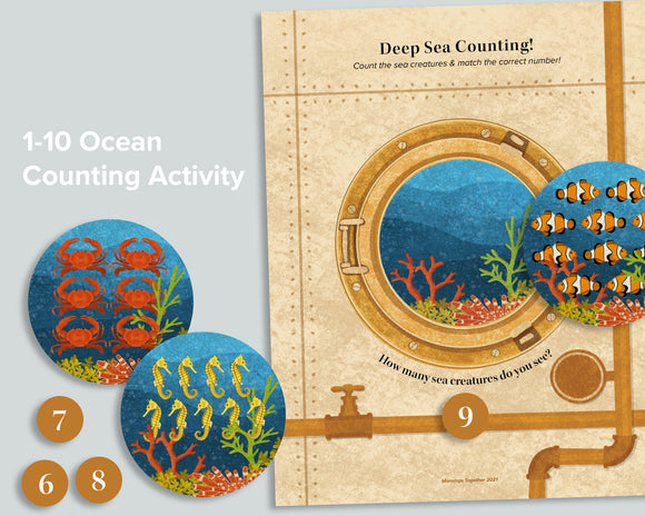 Deep Sea Counting! Count and Match Activity