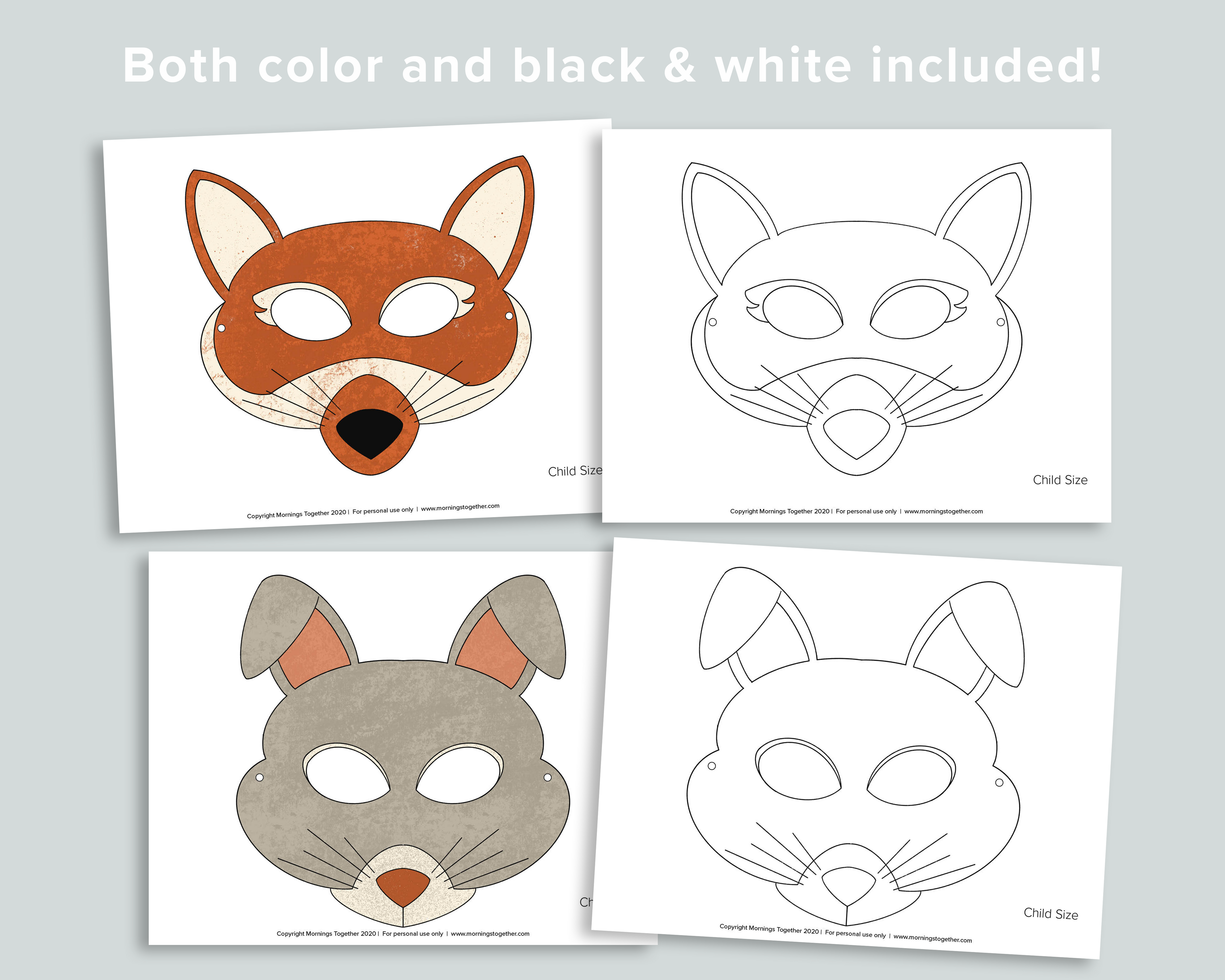 Woodland Animal Masks