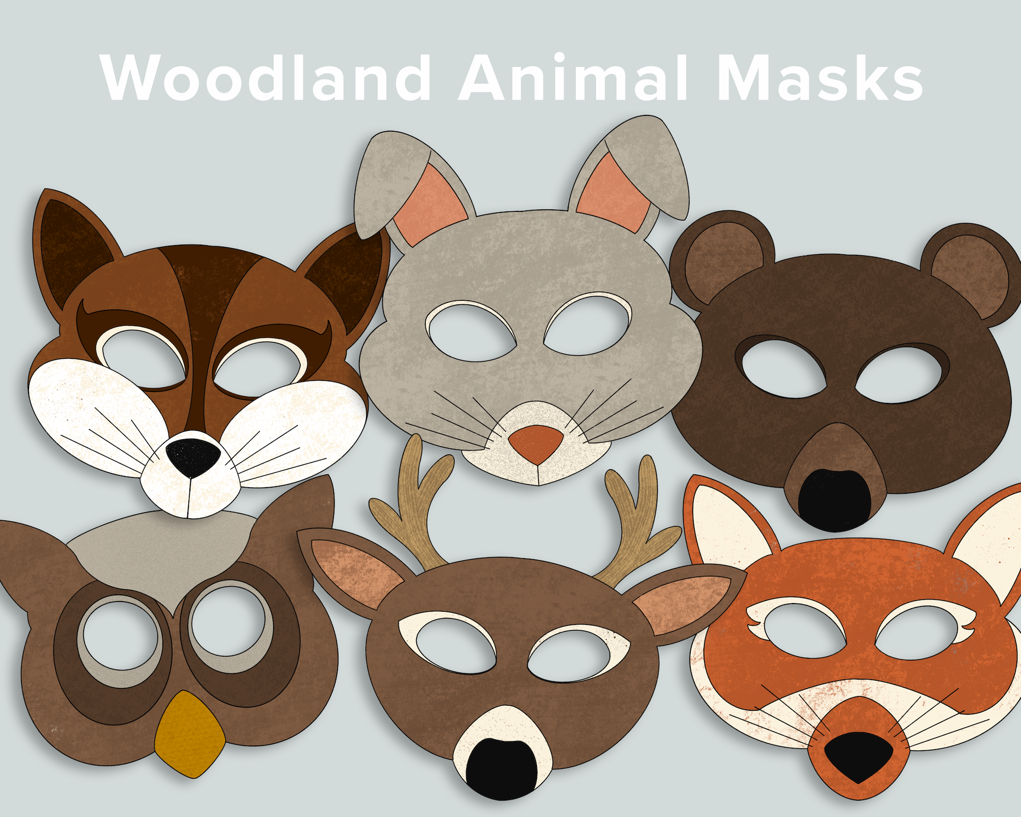 Woodland Animal Masks – Mornings Together