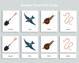 Garden Three Part Cards Freebie