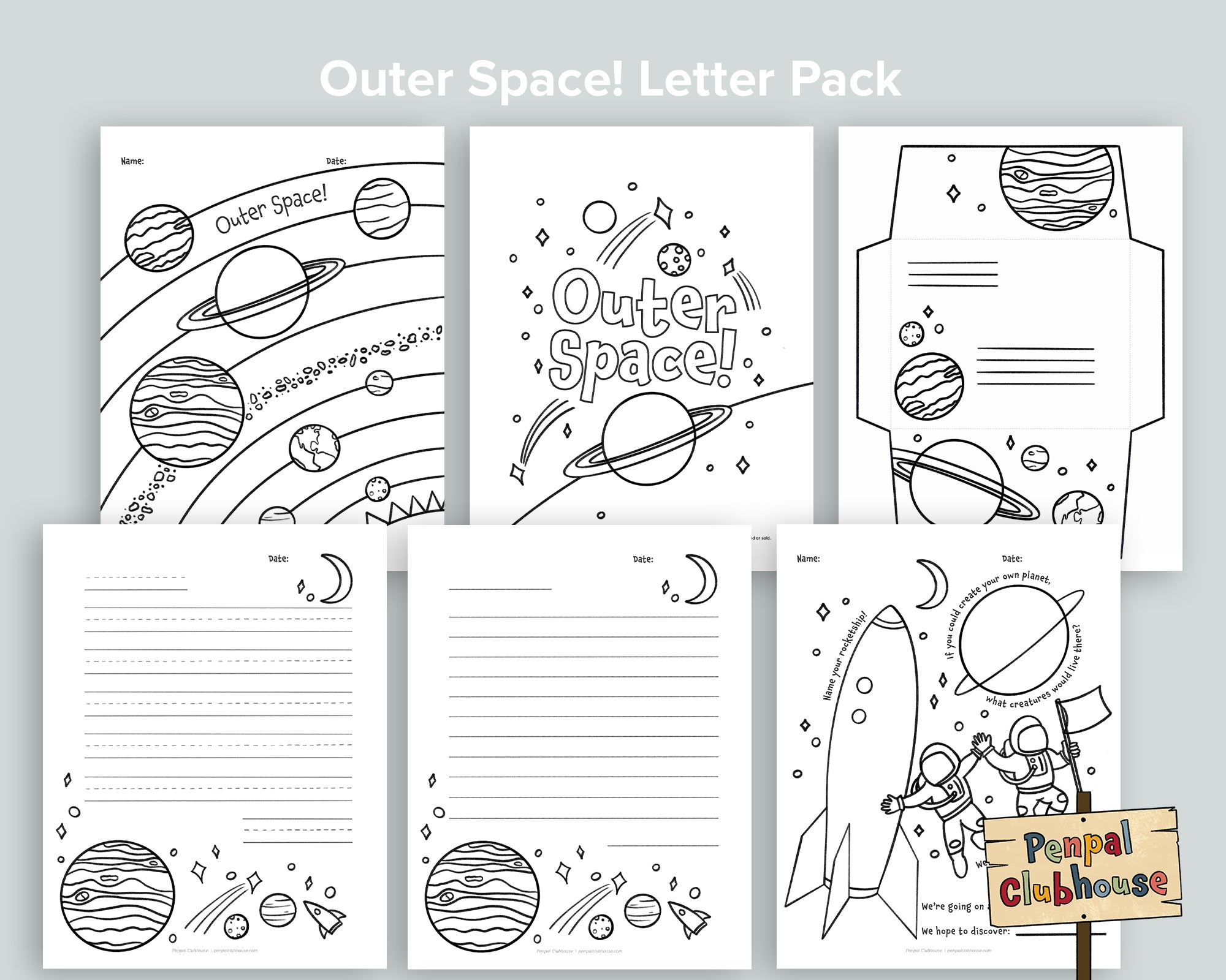 Outer Space Letter Pack
