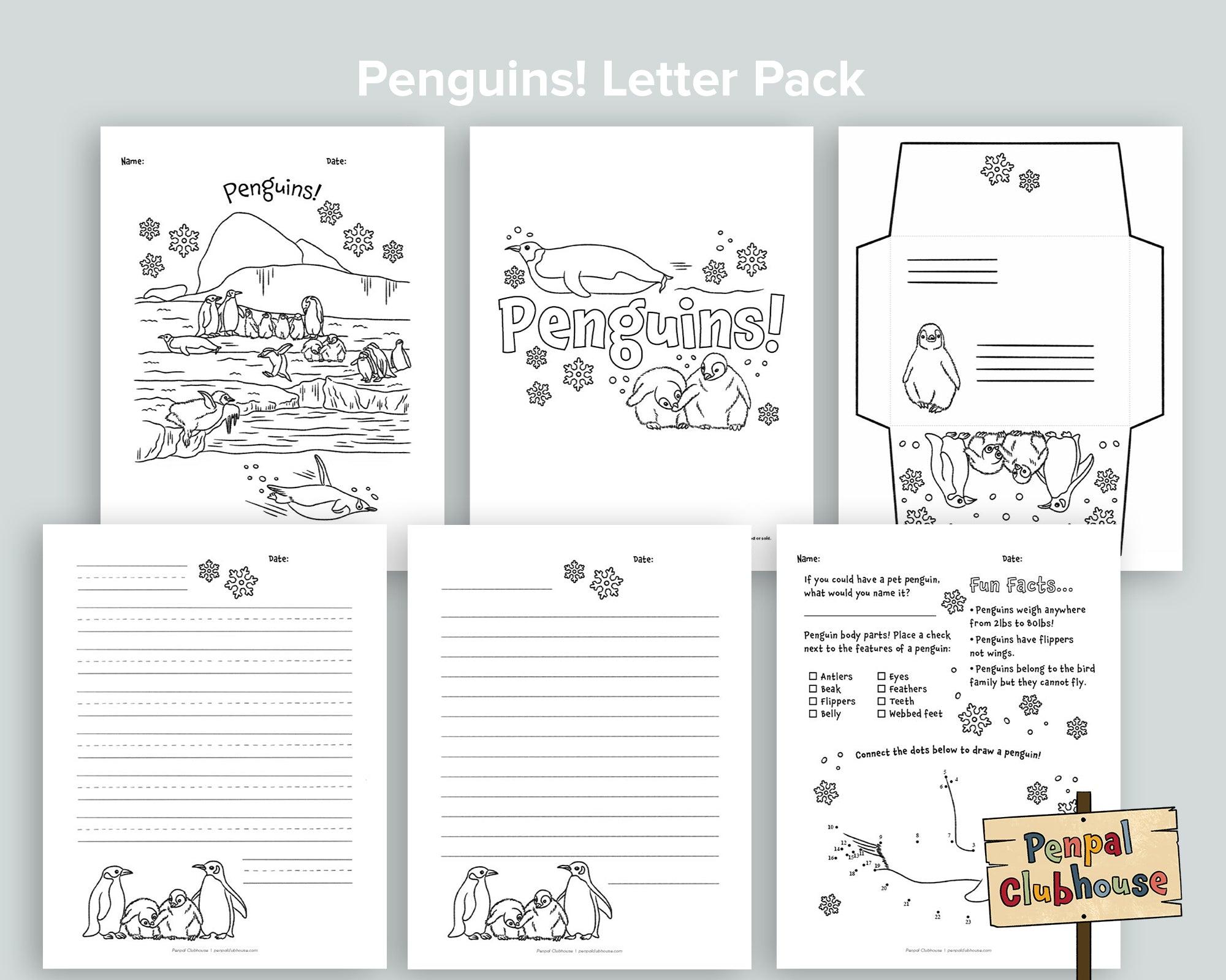 Penguins Letter Pack
