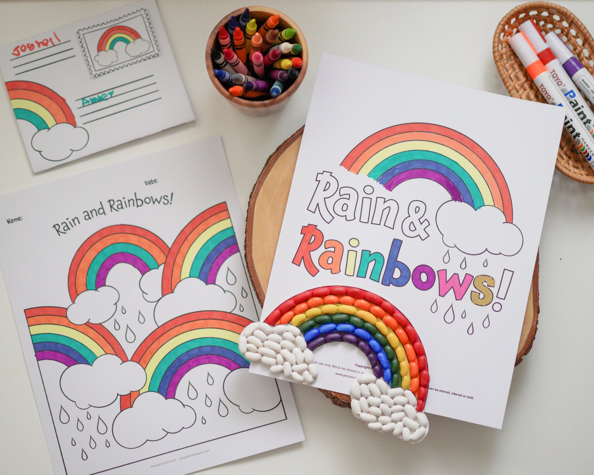 Rain and Rainbows Letter Pack