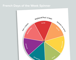 Days of the Week Spinner Wheel (French)