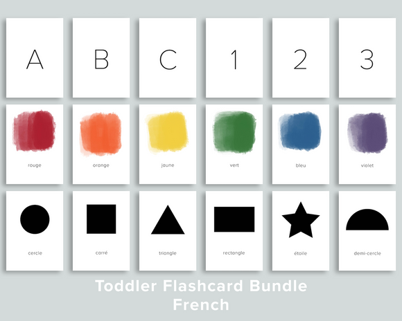 Toddler Flashcard Bundle (French)