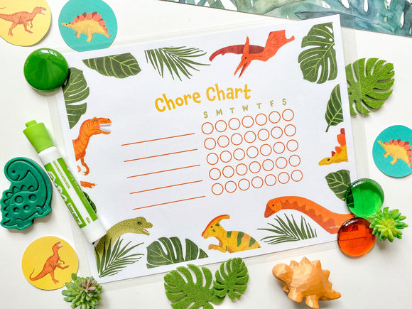 Dino Chore Chart Freebie