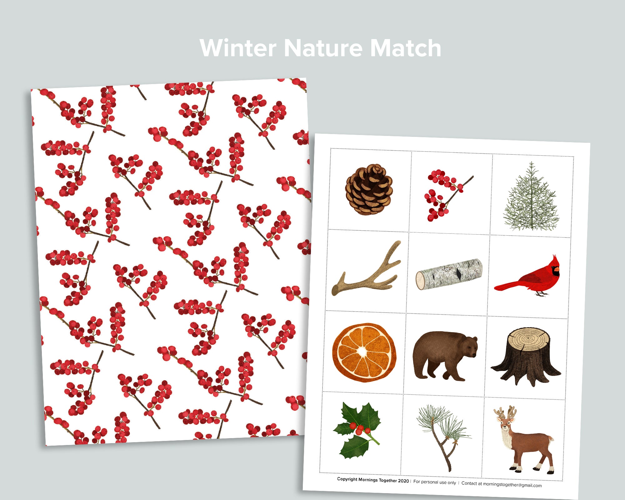 Seasons Matching Cards