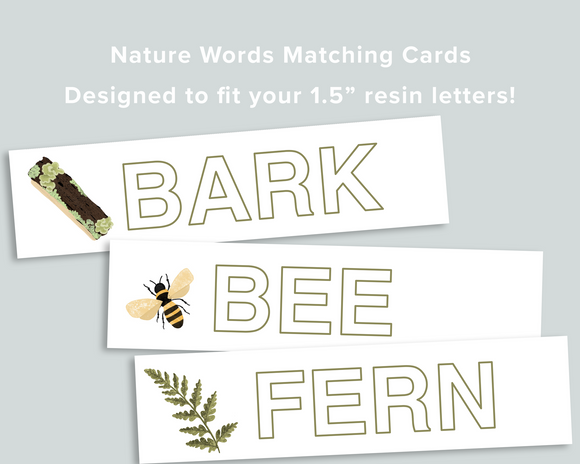 Nature Words Resin Letter Match