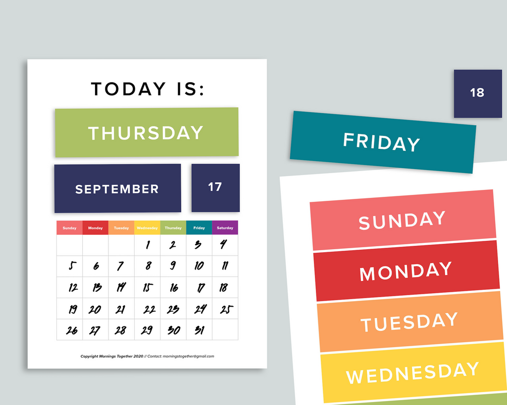 Preschool Calendar Board