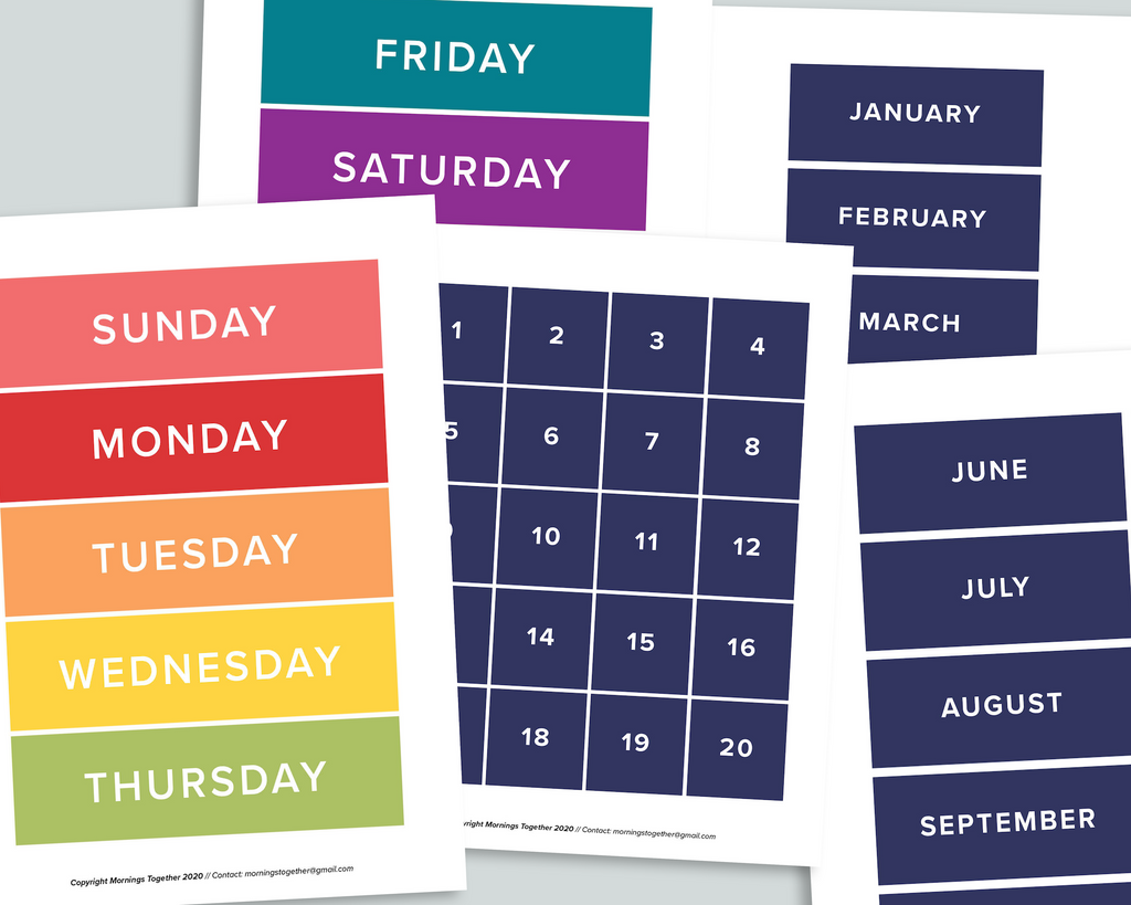 Preschool Calendar Board