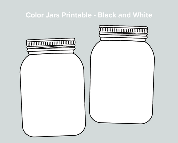 Color Jars (Black and White) Freebie